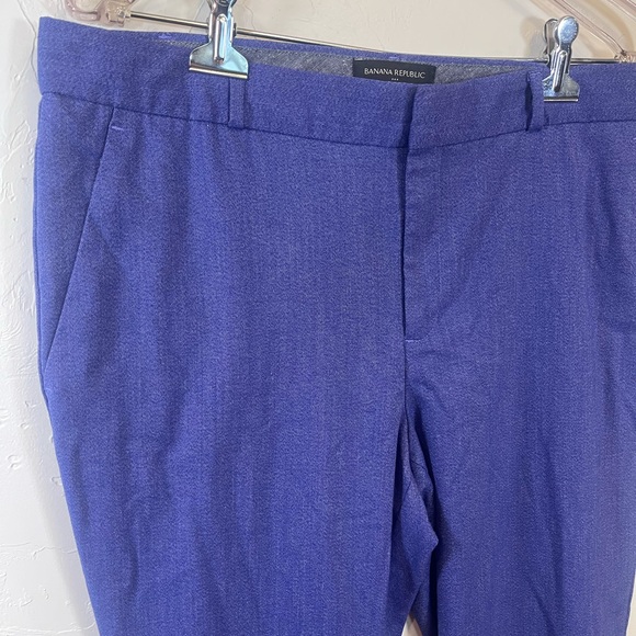 Banana Republic Purple Blue Avery Mid-Rise Straight Ankle‎ Pants Size 12 - Picture 2 of 7
